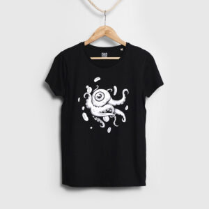T-shirt  » Octopus  » BIO – Noir – Femme