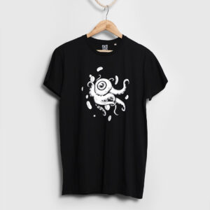T-shirt  » Octopus  » BIO – Noir – Homme