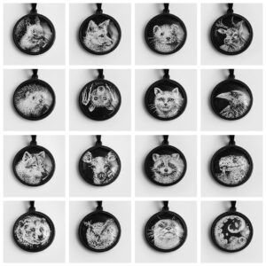 Collier animalier illustré