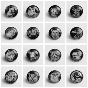 Broche animalière illustrée